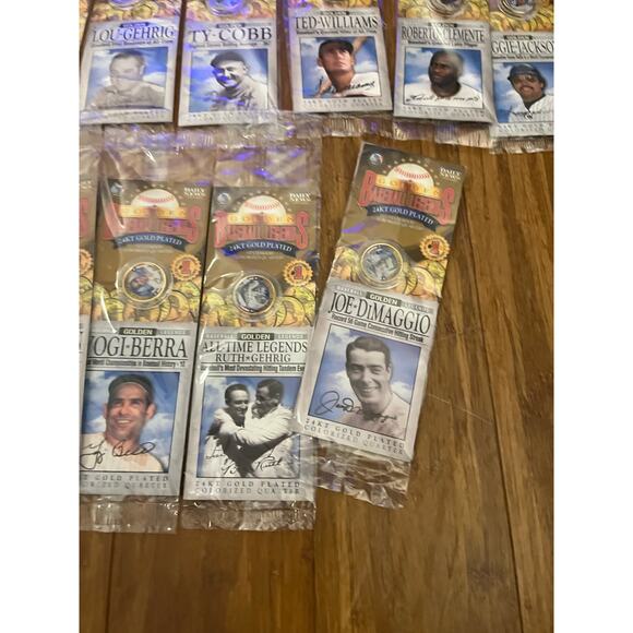 2006 Golden Baseball Legends 24KT Gold Plated Quarter 15 Player Set With Display - Picture 3 of 5